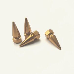 Bronze 1.25" Spike Aluminum Valve Stem Caps 4 pcs New In Bag NEW TVC17
